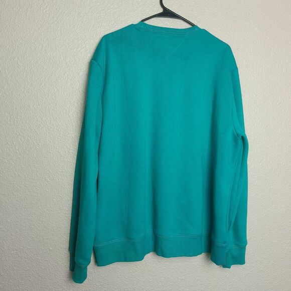 TOMMY HILFIGER DENIM REED GRAPHIC CREWNECK SWEATSHIRT TEAL GREEN MENS XL - Picture 2 of 11